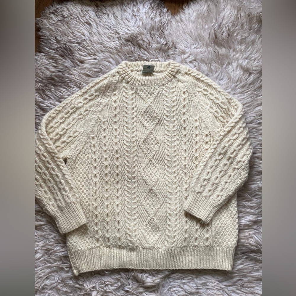 Blarney Woolen Mills Aran Knit Fisherman sweater